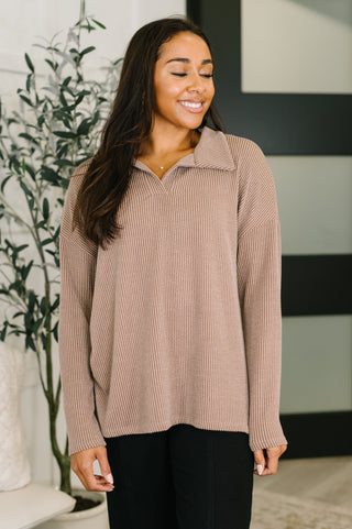 Classic Brown Henley Pull Over