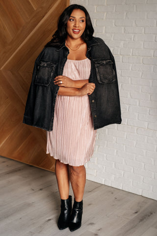 Sweet Pea Balloon Sleeve Dress in light pink