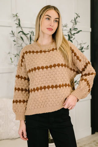 The Heritage Textured Sweater in Taupe