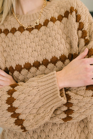The Heritage Textured Sweater in Taupe