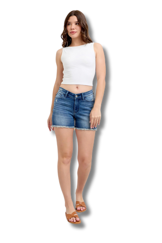 Judy Blue High Waisted V Front Shorts with Shield Pockets