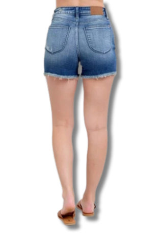 Judy Blue High Waisted V Front Shorts with Shield Pockets