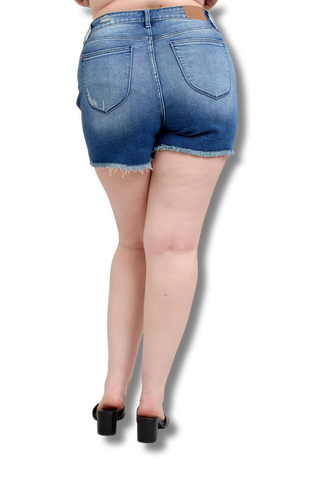 Judy Blue High Waisted V Front Shorts with Shield Pockets