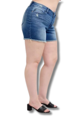 Judy Blue High Waisted V Front Shorts with Shield Pockets