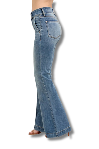 Judy Blue High Waisted Trouser Flare Jeans