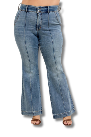 Judy Blue High Waisted Trouser Flare Jeans