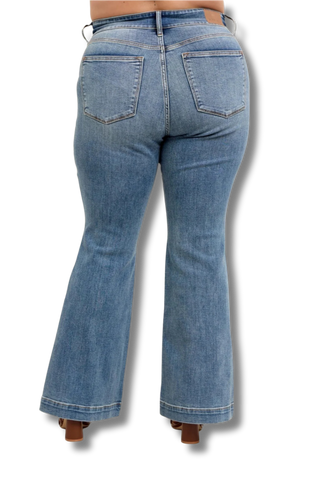 Judy Blue High Waisted Trouser Flare Jeans