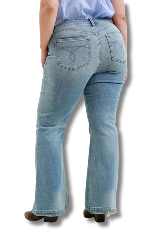 Judy Blue Mid Rise Flare Jeans