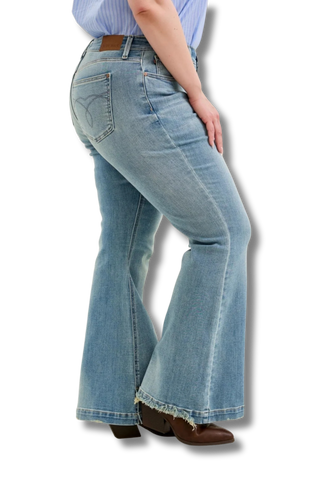 Judy Blue Mid Rise Flare Jeans