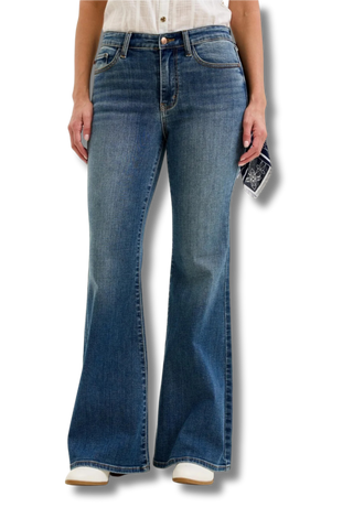 Judy Blue Mid Rise Jaqueline Flare Jeans