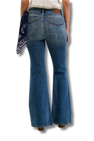 Judy Blue Mid Rise Jaqueline Flare Jeans