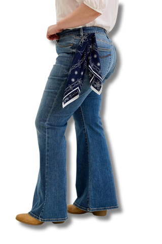 Judy Blue Mid Rise Jaqueline Flare Jeans