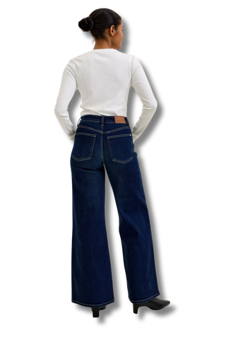 Judy Blue High-Waisted Wide-Leg Dark Wash Jeans