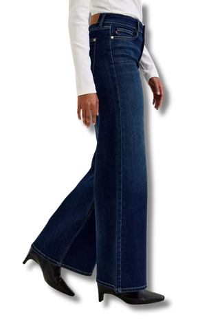 Judy Blue High-Waisted Wide-Leg Dark Wash Jeans