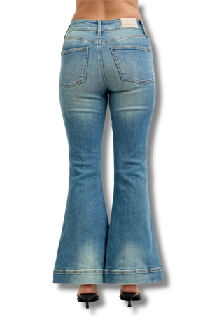 Judy Blue High Waist Vintage Wash Flare Jeans