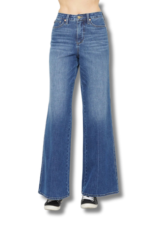 Judy Blue High Waisted Tummy Control Retro Wide Jeans