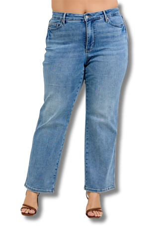 Judy Blue Midrise Tummy Control Vintage Straight Jeans