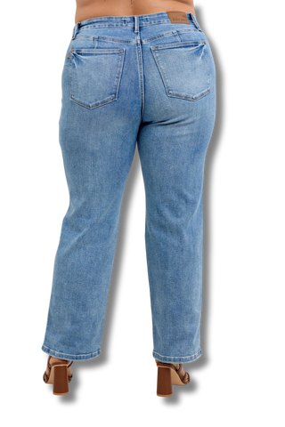 Judy Blue Midrise Tummy Control Vintage Straight Jeans