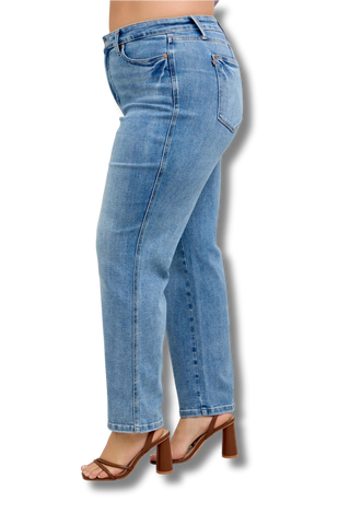 Judy Blue Midrise Tummy Control Vintage Straight Jeans