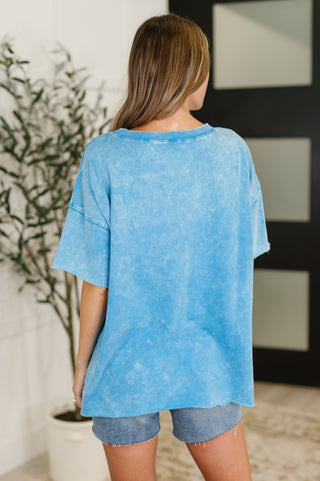 Everyday Mineral Wash Relaxed Top in Deep Sky