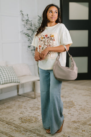Field of Fall Flowers Applique Top