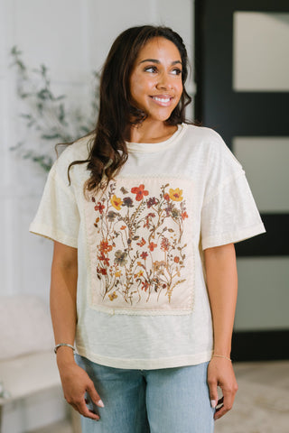 Field of Fall Flowers Applique Top