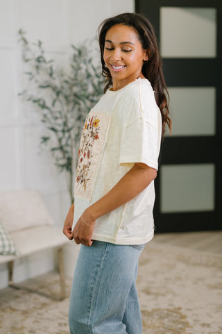 Field of Fall Flowers Applique Top