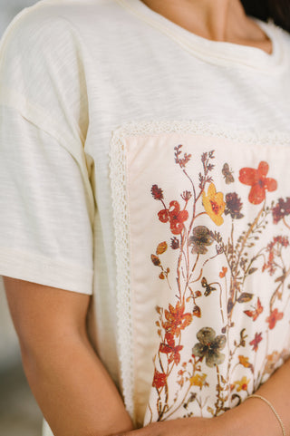 Field of Fall Flowers Applique Top