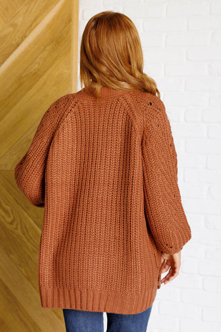 Lounge Knit Cardigan in Chestnut