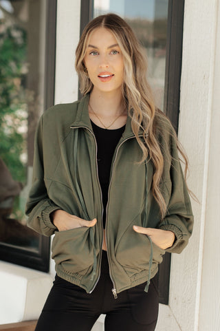 North Shore Zip Hoodie in Olive