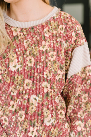 Harvest Floral Textured Top