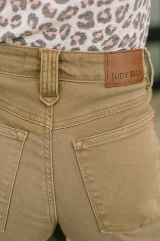 Judy Blue High Waist Wide Leg Ankle Jean with Vintage Front Yoke