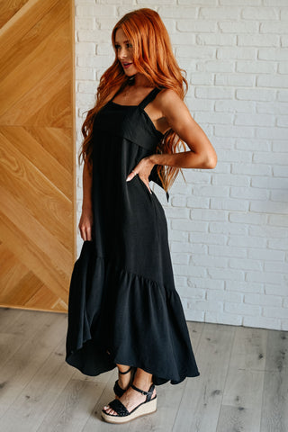 After Dark Tie Back Maxi Dress