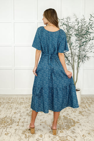 Village Daydream Blue Midi Dress