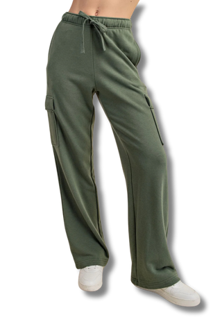 French Terry Straight Cargo Sweatpants