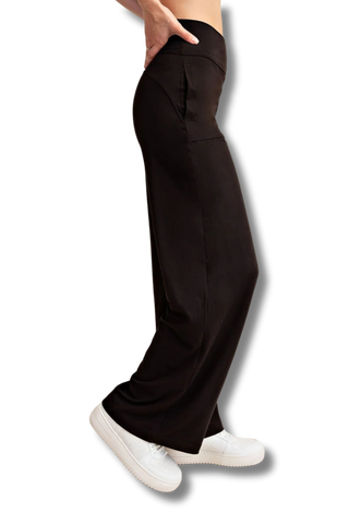 Butter Soft Recycled Crossover Wide-Leg Pants