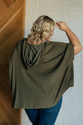 By the Fire Poncho in Olive