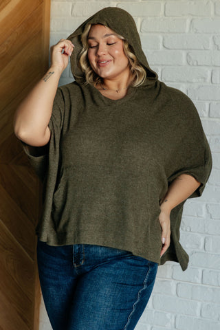 By the Fire Poncho in Olive