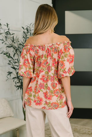 Floral Breeze Off the Shoulder Blouse