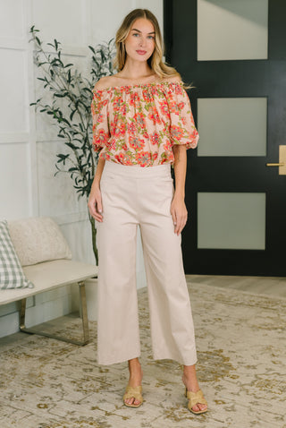Floral Breeze Off the Shoulder Blouse