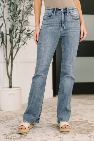 Judy Blue High Rise Bootcut with Fray Hem