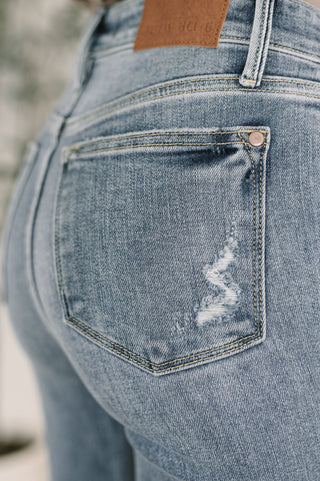 Judy Blue High Rise Bootcut with Fray Hem