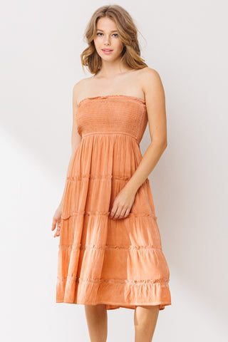 Tiered Convertible Skirt Dress