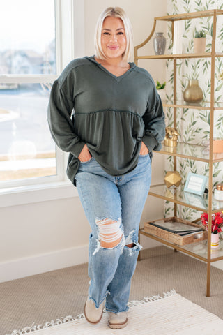 Willow lake Hooded V-Neck Pullover