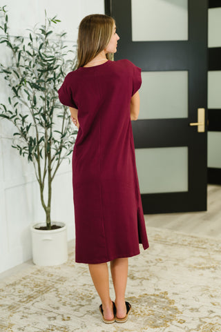 Your Favorite Casual Dress in Cabernet