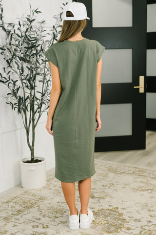 Your Favorite Casual Dress in Light Olive