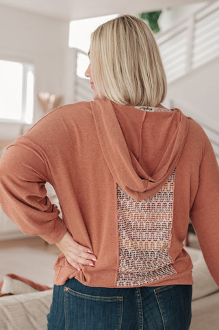 Boho Drift Mixed Print Hoodie