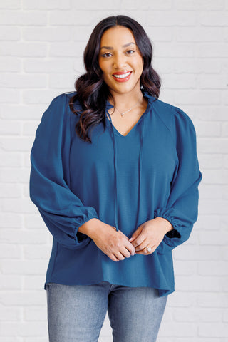 Keyhole Tie Detail Blouse