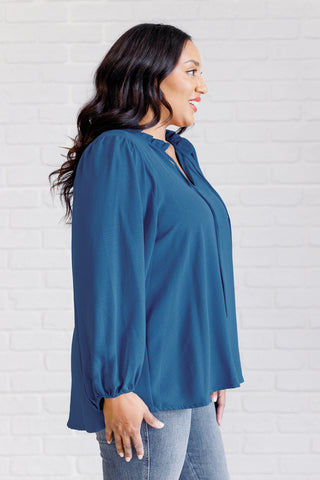 Keyhole Tie Detail Blouse