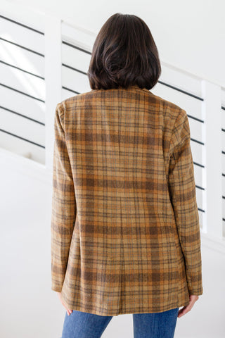 World Traveler Plaid Blazer